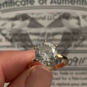 3 Ct Round Brilliant Solitaire Diamond 14k Ring